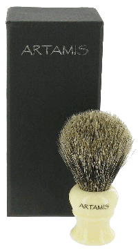 Pure Badger Shaving Brush with Ivory Coloured Handle