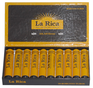La Rica Robustos - Box of 10 Tubed Nicaraguan Cigars