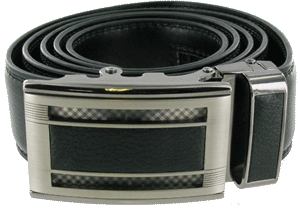 Black Leather Adjustable Belt