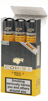 Cohiba Siglo II - Packet of 3 Tubed Havana Cigars