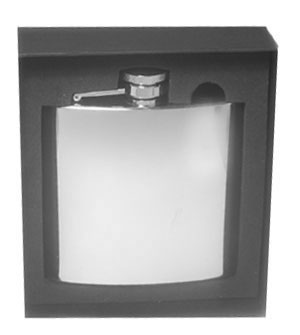 6oz Polished Stainless Steel Spirit Flask with captiva top