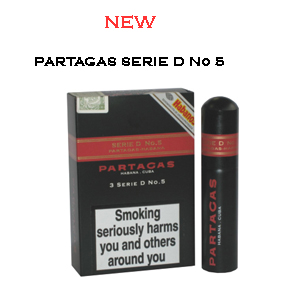 Partagas Serie D No 5 - Pkt of 3 Tubed Cigars
