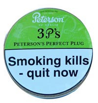 Peterson 3 P's Plug Pipe Tobacco - 5 Tins of 50gms