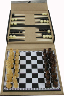 Draughts, Chess, Backgammon Set