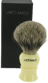 Pure Badger Shaving Brush with Ivory Coloured Handle