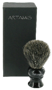 Mixed Badger Shaving Brush with Black Coloured Handle