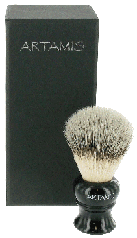 Synthetic Badger Shaving Brush with Black Coloured Handle