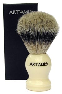 Pure Badger Saving Brush with Faux Ivory Coloured Handle